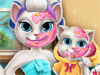 Кошка Анжела и дочка: Макияж