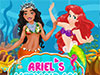 Ариэль и Моана плавают в океане